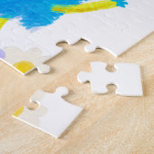 The Happy Blue Scribble on a Bed of Flowers Puzzle (Seite)