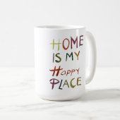 The Happy Introvert “Home Is My Happy Place” Kaffeetasse (VorderseiteRechts)