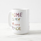 The Happy Introvert “Home Is My Happy Place” Kaffeetasse (Vorderseite Links)