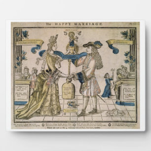 The Happy Marriage (stencil coloured woodcut) Fotoplatte