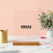 The Hard Stop Block | Circle Back Never Acrylic Acrylschild (Hochzeit)