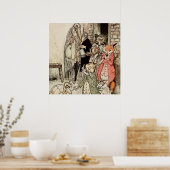 "The Hare and the Tortoise" von Arthur Rackham Poster (Küche)
