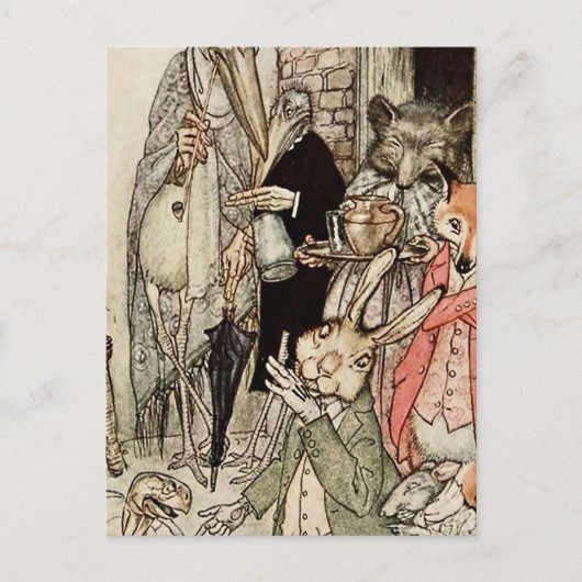 "The Hare and the Tortoise" von Arthur Rackham Postkarte (Vorderseite)