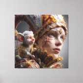 "The Harlequin Monkey with Magic Wings Leinwanddruck (Vorderseite)