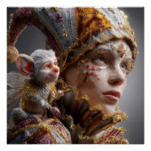"The Harlequin Monkey with Magic Wings Poster (Vorderseite)