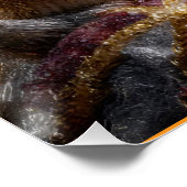 "The Harlequin Monkey with Magic Wings Poster (Ecke)