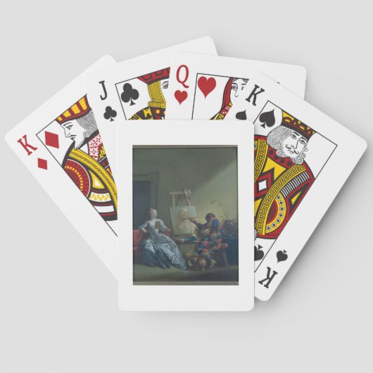 The Harlequin Painter, c.1742 Spielkarten (Rückseite)
