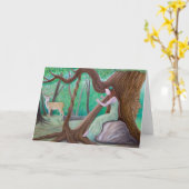 „The Harpist and the Tree“ Greeting Card Karte (Gelbe Blume)