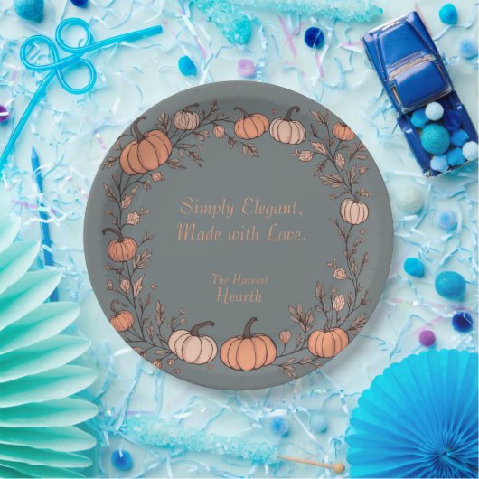 The Harvest Hearth (Grau) Pappteller (Party)