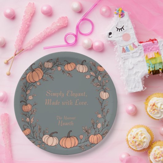 The Harvest Hearth (Grau) Pappteller (Party)