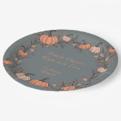 The Harvest Hearth (Grau) Pappteller (Schrägansicht)