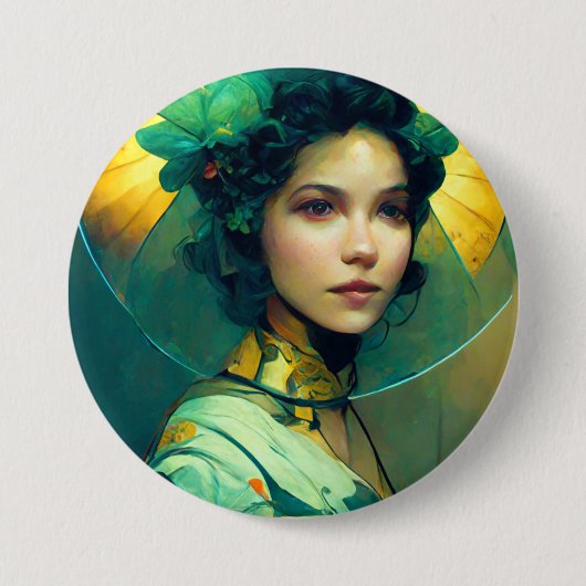 The Headdress Fantasy Sci-Fi Button (Vorderseite)