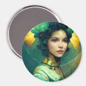 The Headdress Fantasy Sci-Fi Magnet (Vorderseite/Rückseite)