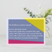 The Healthcare Assistant expands Dankeskarte (Stehend Vorderseite)