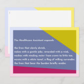 The Healthcare Assistant expands Dankeskarte (Vorne/Hinten)