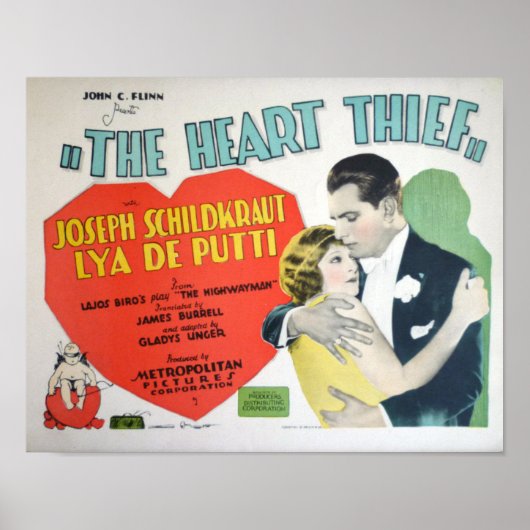"The Heart Diief" Vintages Classic Movie Poster (Vorne)