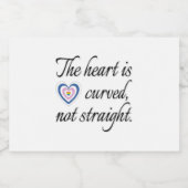 The Heart Is Not Straight Schaumweinetikett (Einzelnes Label)