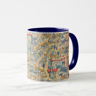The Heart of Birmingham, England Map Tasse