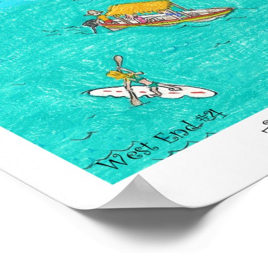 The Heart of West End #4, Roatan, Honduras Poster (Ecke)