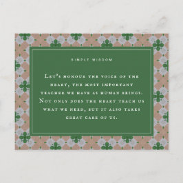 The Heart, Our Greatest Teacher Motivational Card Postkarte