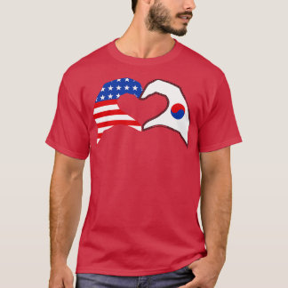 The Heart USA Korea Patriot Flag Series T-Shirt