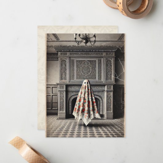 The Hearth Erinnerns - Gothic Viktorianisch Mitteilungskarte (Vorderseite/Rückseite Beispiel)