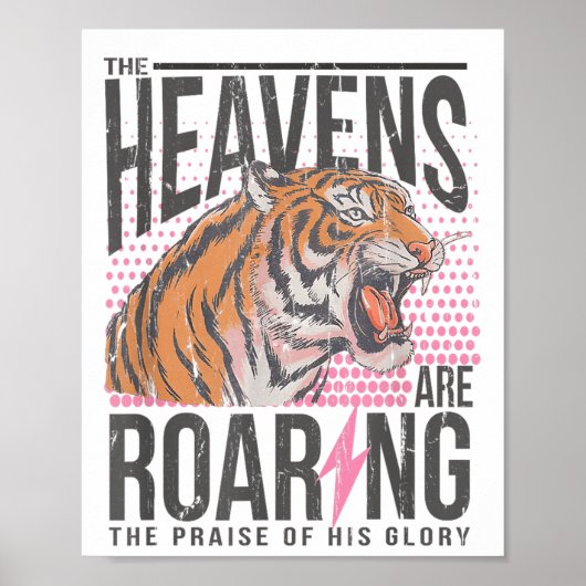 The Heavens Are Roaring, Psalm 19_1 Bible Verse Poster (Vorne)