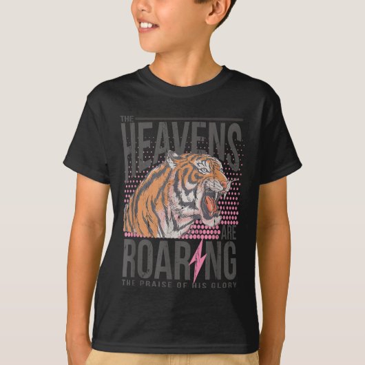 The Heavens Are Roaring, Psalm 19_1 Bible Verse T-Shirt (Vorderseite)
