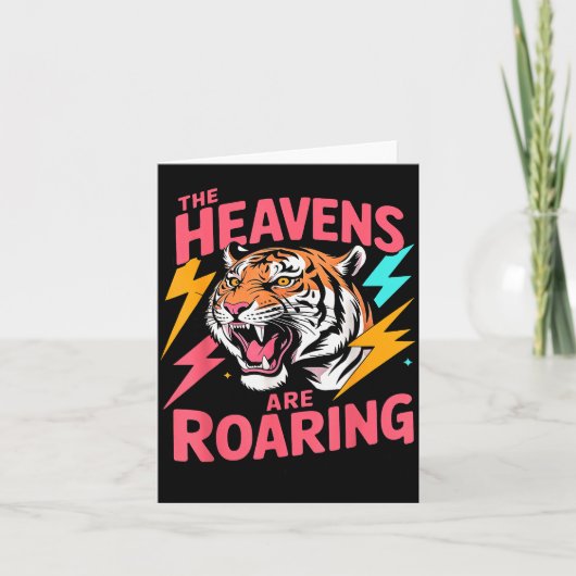 The Heavens Are Roaring Psalm 19_1 Tiger Christian Karte (Vorderseite)