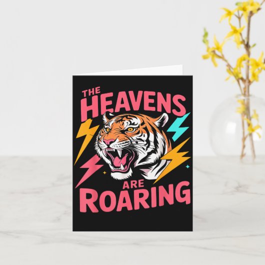 The Heavens Are Roaring Psalm 19_1 Tiger Christian Karte (Gelbe Blume)
