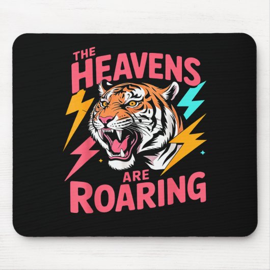 The Heavens Are Roaring Psalm 19_1 Tiger Christian Mousepad (Vorne)