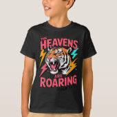 The Heavens Are Roaring Psalm 19_1 Tiger Christian T-Shirt (Vorderseite)