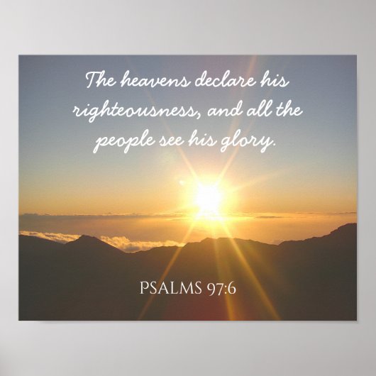 The Heavens Declare — Art Poster — Psalmen 97:6 (Vorne)