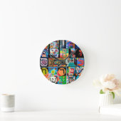 The Hebrew alphabet - alephbet Runde Wanduhr (Zuhause)