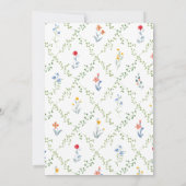 The Heirloom Rose & Ribbon Signature Stork Einladung (Rückseite)