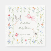 The Heirloom Rose & Ribbon Signature Stork Serviette (Vorderseite)