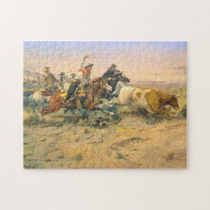 The Herd Quitter Cowboy Wranglers C Russell 1897 Puzzle