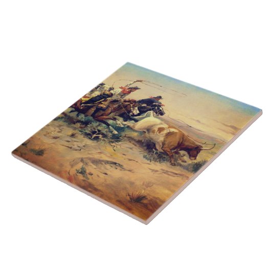 The Herd Quitter (von C. M. Russell, c. 1897) Fliese (Seite)