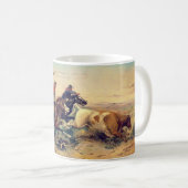 The Herd Quitter (von C. M. Russell, c. 1897) Kaffeetasse (VorderseiteRechts)