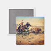 The Herd Quitter (von C. M. Russell, c. 1897) Magnet (Vorderseite/Rückseite)