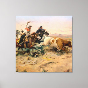 „The Herd Quitter“ Western Art von Charles M. Russ Leinwanddruck