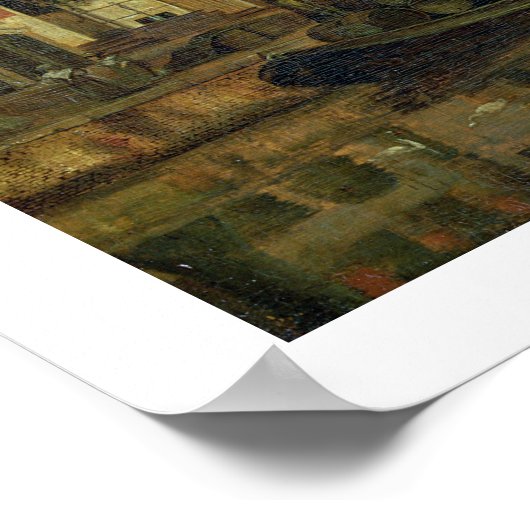 The Herengracht, Amsterdam (Öl auf Tafel) Poster (Ecke)