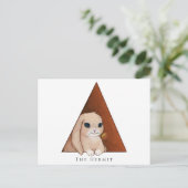 "The Hermit" Bunny Postkarte (Stehend Vorderseite)