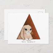 "The Hermit" Bunny Postkarte (Vorne/Hinten)