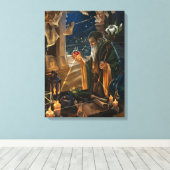 The Hermit card illustration - alchemy art Leinwanddruck (Insitu (Holzboden))