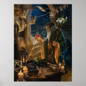 The Hermit card illustration - alchemy art Poster (Vorne)