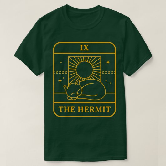 The Hermit Funny Cat T-Shirt (Design vorne)