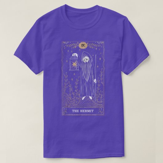 The Hermit IX Tarot Card T-Shirt (Design vorne)