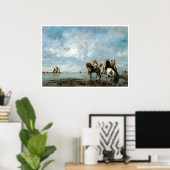 The Heron Hunt (Algerien), 1865 Eugene Fromentin Poster (Heimbüro)