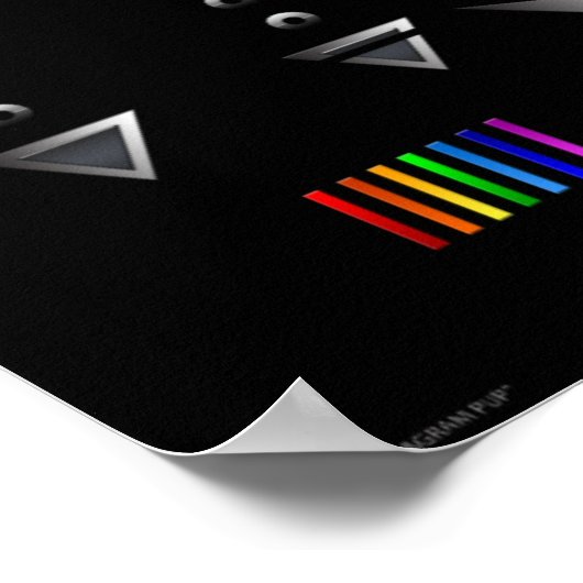 "The Hexagram Pup" Abstrakt I Ching & Chakra Art Poster (Ecke)